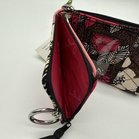 Vera Bradley Mocha Rouge Double ID Wristlet Wallet - Picture 8 of 9